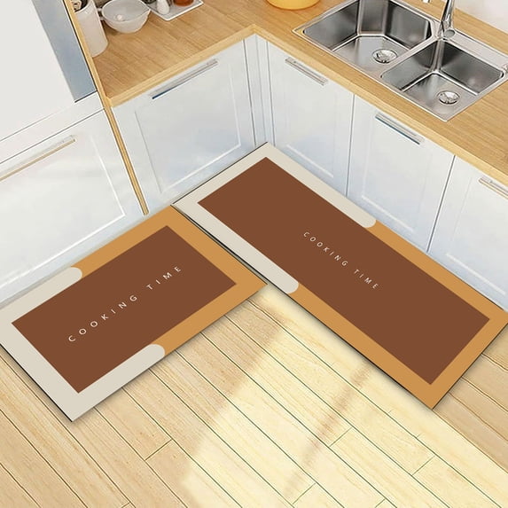 Fmbmuo Waterproof Bathroom Rugs Flat Pile Art Deco Geometric Bath Mat Sets 2 Piece 100%Polyester F