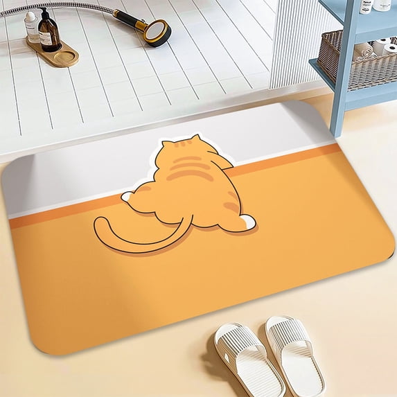Fmbmuo Waterproof Bathroom Rugs Low Pile Modern Rectangle Bathroom Rugs 16x24in Rubber B