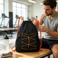 thumbnail image 1 of Fmbmuo Waterproof Drawstring Gym Backpack , Outdoor Durable Adjustable String Bag , For Women Men Traveling Business Hiking Casual Gym, 1 of 5