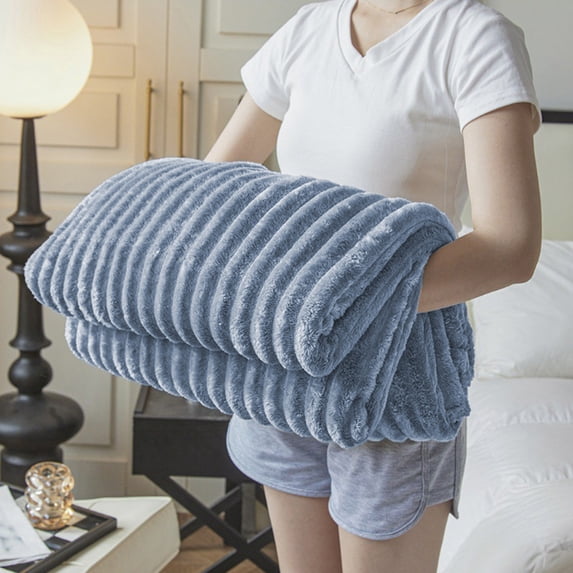 Fmbmuo Weighted Blankets Soft and Warm Polyester Blue Bohemian Checkered Reversible for Adults 39.37x59.05 Inches