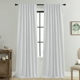 thumbnail image 1 of Fmbmuo White Curtains 51.1*39.3 Inch Fade Resistant Blackout Decor Tab Top Minimalist Cloth Curtain Sets for Bedroom Windows, 1 of 5