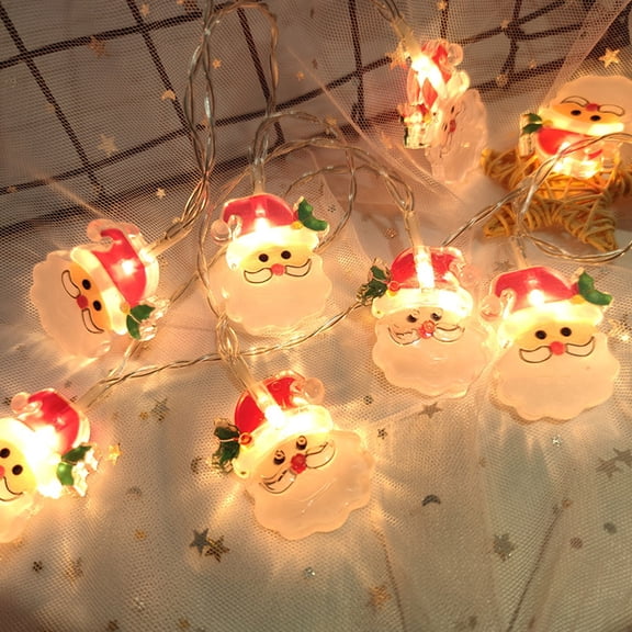 Fmbmuo White Led Christmas Lights Constant Xmas Tree 20 LED Christmas Decorations, Indoor/Outdoor Use Plastic Pastel Beautiful String Lights for Festive Atmosphere