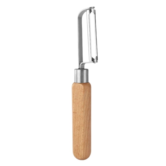 Fmbmuo Wooden Handle Potato Peelers 1 Pcs Beige Stainless Steel Kitchen Gadgets， Handheld Rust Resistant Peeler for Seniors and Novices