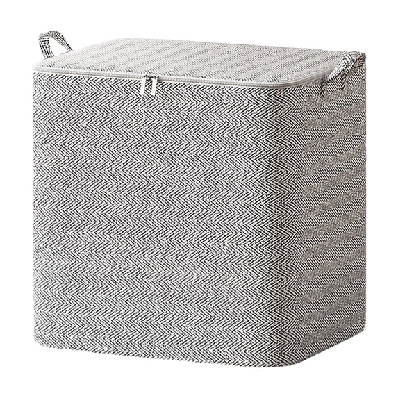 Fmbmuo with Lid Storage Basket Fabric Stackable for Storage, Gray Minimalist Three Sizes Solid Colors Toy/Clothes Basket for Closet