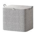 thumbnail image 1 of Fmbmuo with Lid Storage Basket Stackable Fabric for Storage, Solid Colors Three Sizes Minimalist Gray Toy/Clothes Basket for Closet, 1 of 5