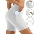 thumbnail image 1 of Fmbrln Biker Shorts for Women High Waist Tummy Control Workout Running Gym Shorts Yoga Athletic Leggings with Pockets White L, 1 of 7