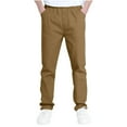 thumbnail image 1 of Fmbrln Boys Pants Elastic Waist Solid Athletic Pants Casual Loose Comfy Straight Leg Pants Lounge Trousers with Pockets, Sizes 6-13Y, 1 of 5