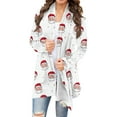 thumbnail image 1 of Fmbrln Christmas Cardigan Sweaters for Women Fashion Christmas Print Long Sleeve Open Front Cardigan Comfy Soft Fleece Lined Cardigan Coat, 1 of 8