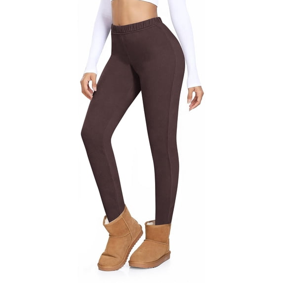 Fmbrln Fleece Leggings for Women, Fashion Elastic Waist Athletic Yoga Pants Fall Winter Comfy Sofy Warm Home Pants
