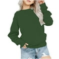 thumbnail image 1 of Fmbrln Girls Casual Solid Sweatshirts Long Sleeve Crew Neck Pullover Sweatshirts Fall Winter Fashion Clothes for Kids 1-11Y, 1 of 5