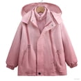thumbnail image 1 of Fmbrln Girls Outdoor Waterproof Winderproof Jackets 3 In 1 Detachable Fleece Lined Windbreaker Jackets Lightweight Coat with Removable Hood, 1 of 5