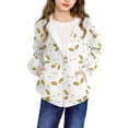 thumbnail image 1 of Fmbrln Girls and Boys Full Zip Up Hoodies Coat Long Sleeve Leaf Print Hooded Sweatshirts Casual Athletic Jackets with Pockets, Sizes 4-11Y, 1 of 5