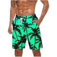 thumbnail image 1 of Fmbrln Mens Beach Shorts Hawaiian Drawstring Waist Tropical Printed Summer Shorts Fashion Casual Trunks, 1 of 5