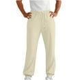 thumbnail image 1 of Fmbrln Mens Casual Sweatpants Drawstring Elastic Waist Joggers Pants Lightweight Comfy Running Athletic Pants with Pockets Beige L, 1 of 5