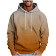 thumbnail image 1 of Fmbrln Mens Fall Winter Warm Fleece Hoodies Long Sleeve Gradient Print Hooded Sweatshirts Loose Comfy Pullover Tops with Pockets Yellow 2XL, 1 of 5