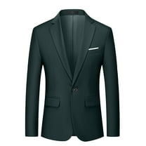 Fmbrln Mens Plus Size Blazer Jackets Long Sleeve Lapel Collar Solid Suit Coat Office Business Suit Jackets Casual Dressy Blazer Jackets Army Green 5XL