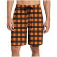 thumbnail image 1 of Fmbrln Mens Shorts Drawstring Waist Plaid Printed Summer Shorts Fashion Casual Lounge Shorts, 1 of 6
