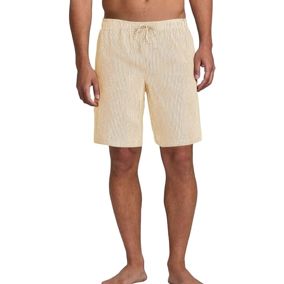 Fmbrln Mens Shorts Summer Fashion Casual Elastic Waist Drawstring Stripe Shorts Loose Lightweight Beach Vacation Shorts