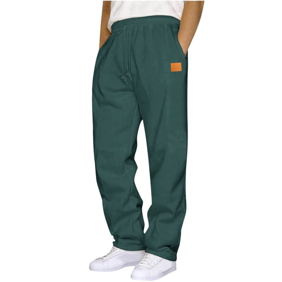 Fmbrln Mens Sweatpants Fall Fashion Drawstring Elastic Waist Workout Joggers Pants Casual Comfy Running Athletic Pants with Pockets Green M