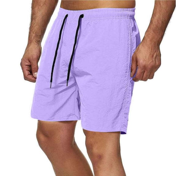 Fmbrln Mens Swim Trunks Quick Dry Lightweight Beach Shorts Board Shorts Summer Gym Running Athletic Shorts Purple M