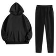 thumbnail image 1 of Fmbrln Sweatsuits for Women 2 Piece Sets Long Sleeve Fleece Hoodies with Pockets and Drawstring Elastic Waist Sweatpants Fashion Casual Solid Athletic Outfit Sets, 1 of 7