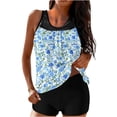 thumbnail image 1 of Fmbrln Tankini Swimsuits for Women with Boy Shorts Two Piece Fashion Floral Print Modest Bathing Suits, 1 of 5