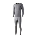 thumbnail image 1 of Fmbrln Thermal Underwear for Men 2 Piece Sets Long Sleeve Tops and Long Pants Set Soft Stretchy Base Layer For Fall Winter Home Outdoor Gray 4XL, 1 of 4