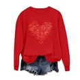 thumbnail image 1 of Fmbrln Valentines Day Sweatshirts for Women, Fashion Crew Neck Long Sleeve Valentines Shirts Casual Loose Heart Print Pullover Tops, 1 of 6