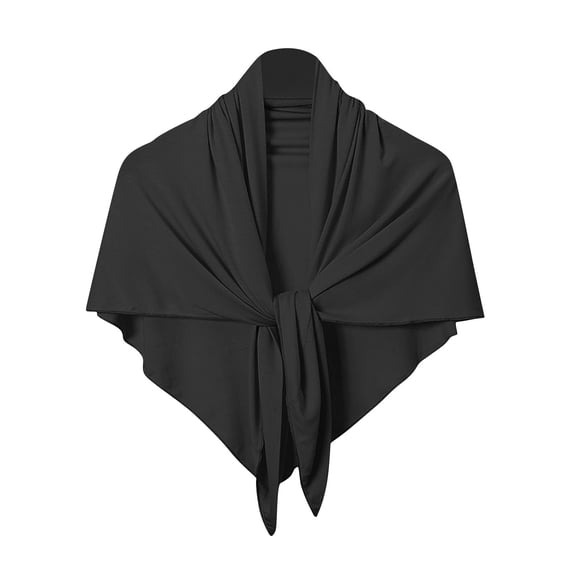 Fmbrln Women Tie Front Triangle Shawl Cardigan Lightweight Open Front Wrap Poncho Casual Evening Cover Up Cardigan