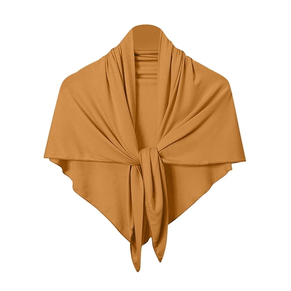 Fmbrln Women Tie Front Triangle Shawl Cardigan Lightweight Open Front Wrap Poncho Casual Evening Cover Up Cardigan
