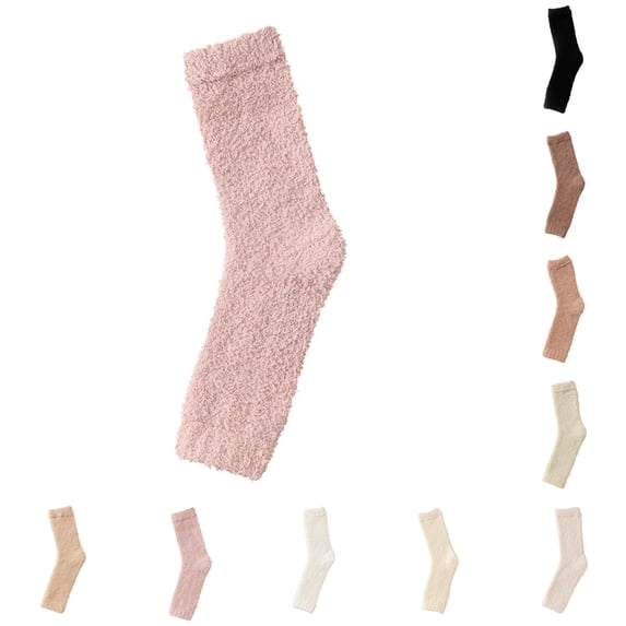 Fmbrln Women's Cotton Leg Warmers Socks Thick Thermal Knee High Socks ...