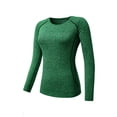 thumbnail image 1 of Fmbrln Women's Drying Raglan Long Sleeve Athletic Shirts Crew Neck Slim Fit Sports Workout Running Tops, 1 of 4