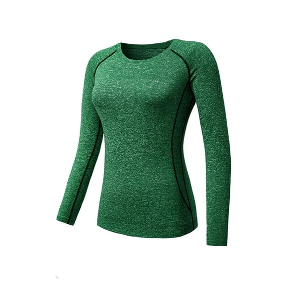 Fmbrln Women's Drying Raglan Long Sleeve Athletic Shirts Crew Neck Slim Fit Sports Workout Running Tops