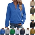 thumbnail image 1 of Fmbrln Women's Quilted Bomber Jacket Zip Up Stand Collar Jackets Long Sleeve Fall Casual Outerwear with Pockets, 1 of 6