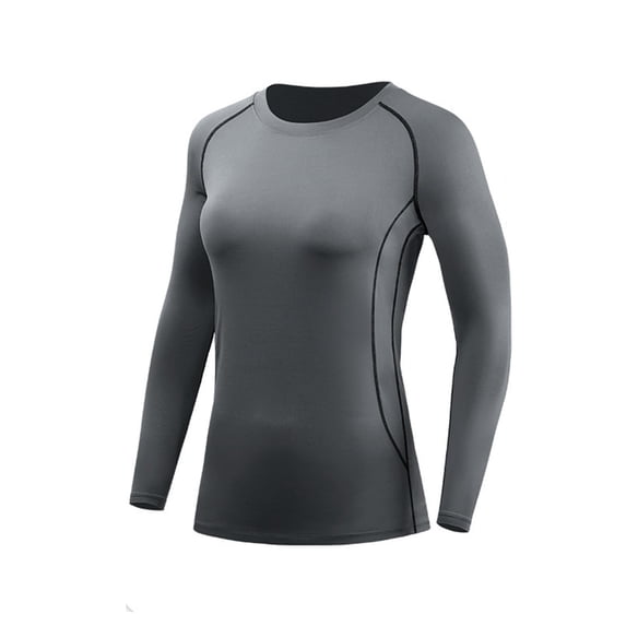 Fmbrln Women's Raglan Long Sleeve Athletic Shirts Crew Neck Slim Fit Sports Workout Running Tops
