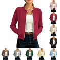 thumbnail image 1 of Fmbrln Women's Zip Up Bomber Jacket Stand Collar Raglan Long Sleeve Jackets with Pockets Fall Casual Trendy Outerwear, 1 of 6