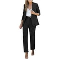 thumbnail image 1 of Fmbrln Womens 2 Piece Suit Sets Dressy Business Casual Outfits Blazer and Pants Sets Office Work Suit Sets Black XL, 1 of 4