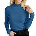 thumbnail image 1 of Fmbrln Womens Basic Lightweight Knitted Sweaters Fall Winter Fashion Long Sleeve Crew Neck Sweaters Casual Loose Solid Color Pullover Tops, 1 of 3