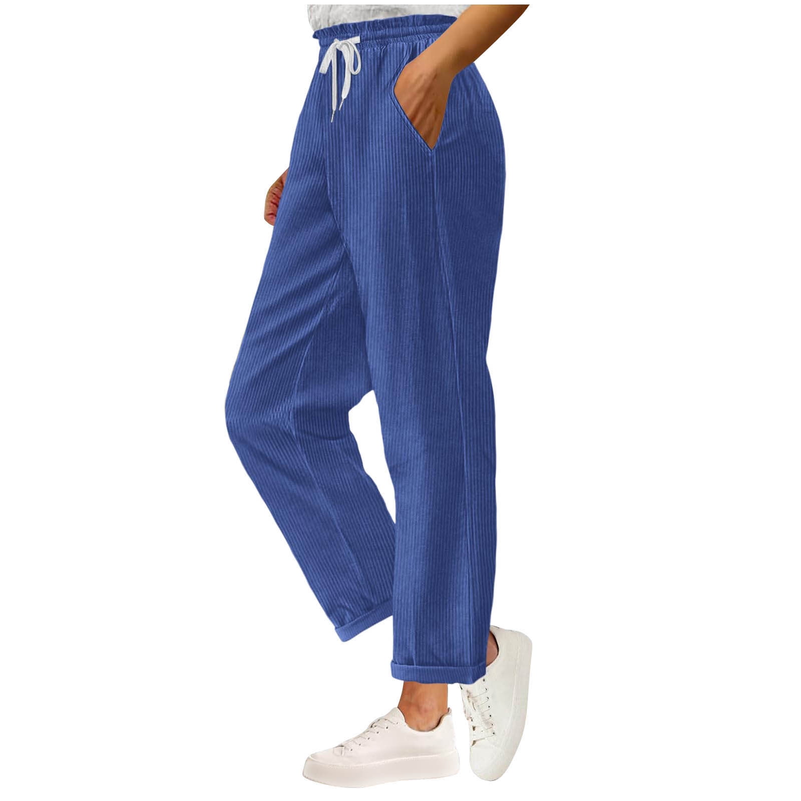 WEEKEND Womens Light Blue Corduroy Pocketed Zippered, Belt Loops Wide Leg Pants