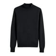 thumbnail image 1 of Fmbrln Womens Fall Winter Basic Knitted Sweaters Casual Long Sleeve Half Turtleneck Pullover Tops Loose Comfy Solid Color Sweaters Black L, 1 of 5