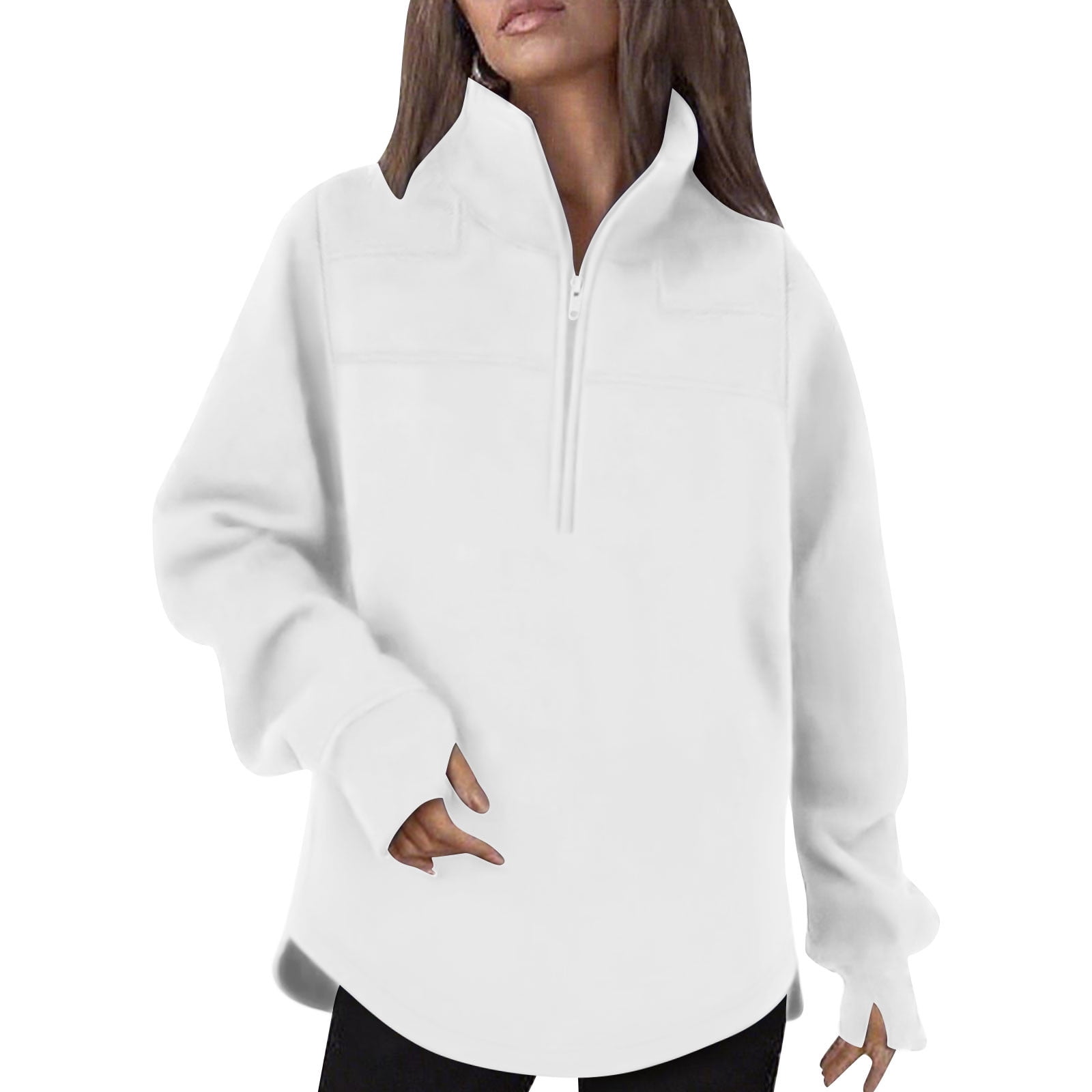 Half Zip Comfy Blouse