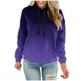 thumbnail image 1 of Fmbrln Womens Hooded Sweatshirts Fall Winter Plus Size Long Sleeve Fleece Hoodies Fashion Casual Gradient Pullover Tops, 1 of 5