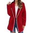 thumbnail image 1 of Fmbrln Womens Oversized Fuzzy Fleece Jackets Full Zip Up Long Sleeve Hooded Jackets Fall Winter Soft Warm Coat with Pockets, 1 of 5