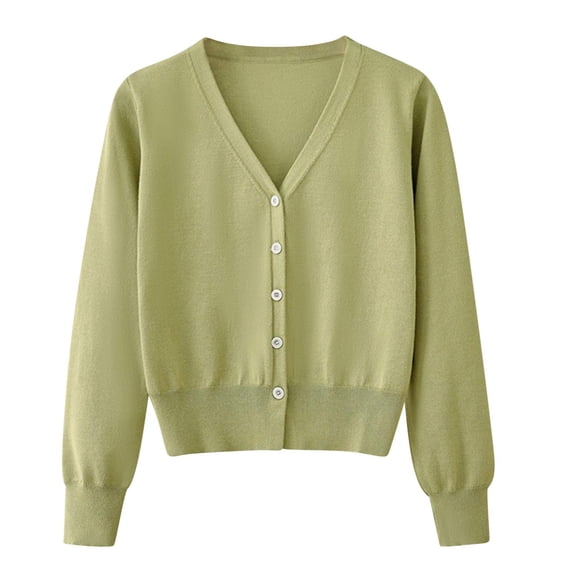 Fmbrln Womens Oversized Lightweight Knitted Cardigan Sweaters Fall Fashion Long Sleeve Button Cardigans Tops Casual Loose Solid Color Cardigan Coat Green 2XL