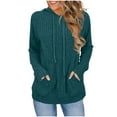 thumbnail image 1 of Fmbrln Womens Oversized Lightweight Knitted Sweaters Long Sleeve Solid Color Hoodies Casual Loose Soft Comfy Pullover Tops with Pockets Mint Green 2XL, 1 of 5