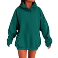 thumbnail image 1 of Fmbrln Womens Plus Size Hoodies Long Sleeve Crew Neck Hooded Sweatshirts Casual Loose Solid Color Pullover Tops with Pockets Fashion Winter Fashion Clothes, 1 of 5