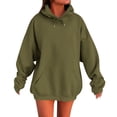 thumbnail image 1 of Fmbrln Womens Plus Size Hoodies Long Sleeve Crew Neck Hooded Sweatshirts Casual Loose Solid Color Pullover Tops with Pockets Fashion Winter Fashion Clothes, 1 of 5