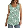 thumbnail image 1 of Fmbrln Womens Plus Size Summer Sleeveless Crew Neck Tank Tops Casual Loose Floral Print T-Shirts Lightweight Comfy Beach Tees Multicolor 3XL, 1 of 5
