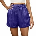 thumbnail image 1 of Fmbrln Womens Sequin Shiny Wide Leg Shorts Summer Casual Holiday Beach Shorts Elastic Waist Drawstring Shorts with Pockets, 1 of 8