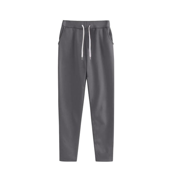 Fmbrln Womens Sweatpants Drawstring Elastic Waist Running Athletic Joggers Pants Lounge Comfy Trousers with Pockets Dark Gray 2XL